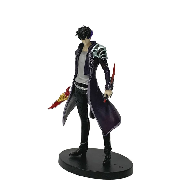 21cm In Stock Solo Levelings Anime Version Figure -Sung Jinwoo Action Figure PVC Collect Model Figure Display Anime Merchandise