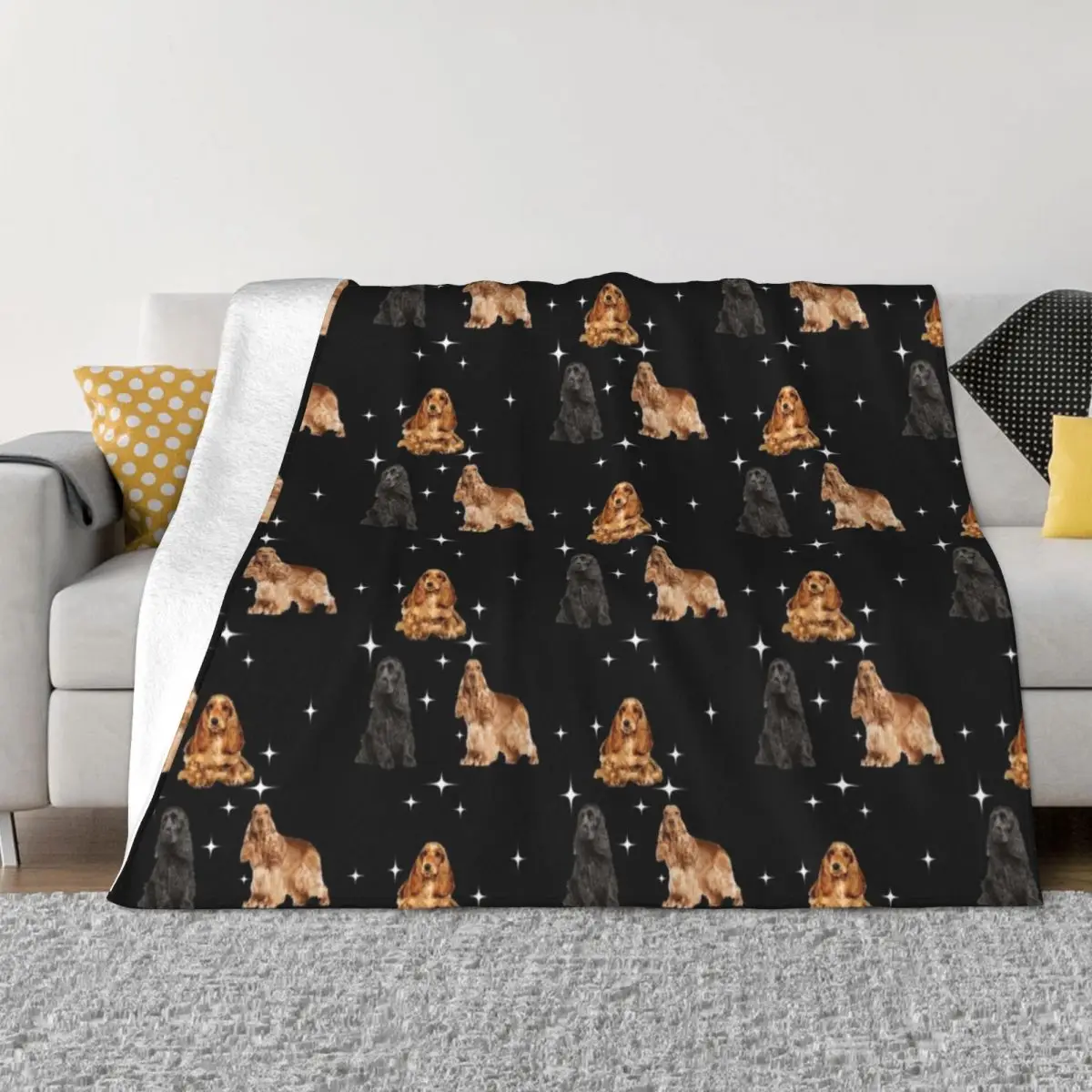 

working cocker spaniel Throw Blanket Luxury Blanket Hairy Blankets