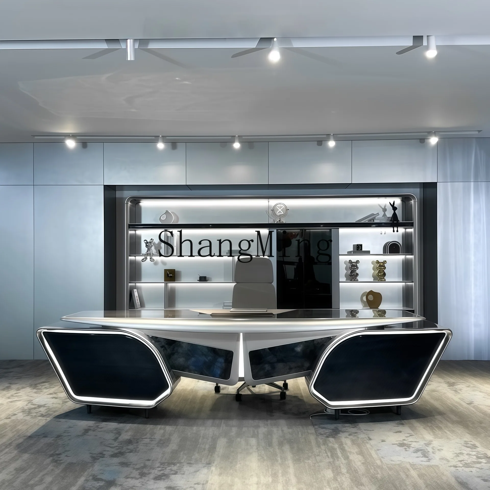 

SM minimalist president office desk and chair combination modern light luxury boss table creative simplicity