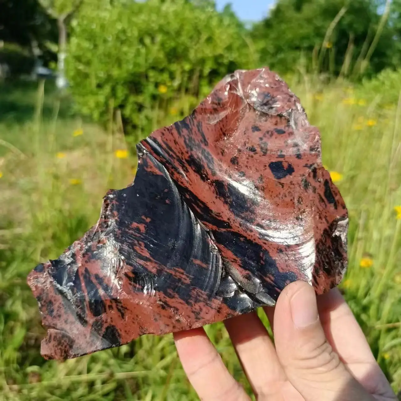 Natural Formed!Red Obsidian Raw Stone, Quartz Crystal Red Obsidian Ore, Mineral, Reiki, Treatment Rough Stone