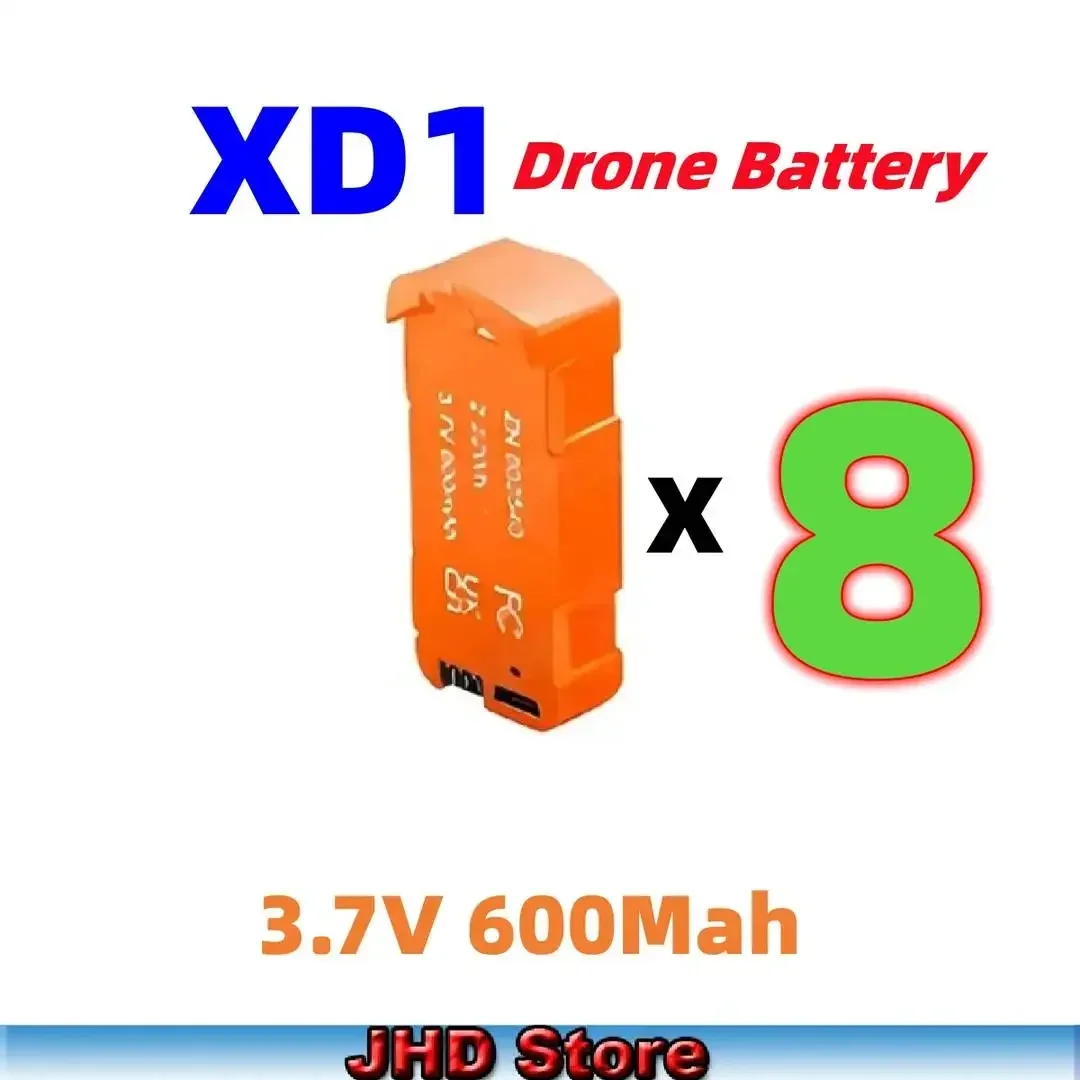 JHD XD1 Drone Battery For Orignal LSRC-XD1 RC Battery Drone Professional 4K XD1 RC Drone Batteries 3.7V 600Mah Battery Wholesale