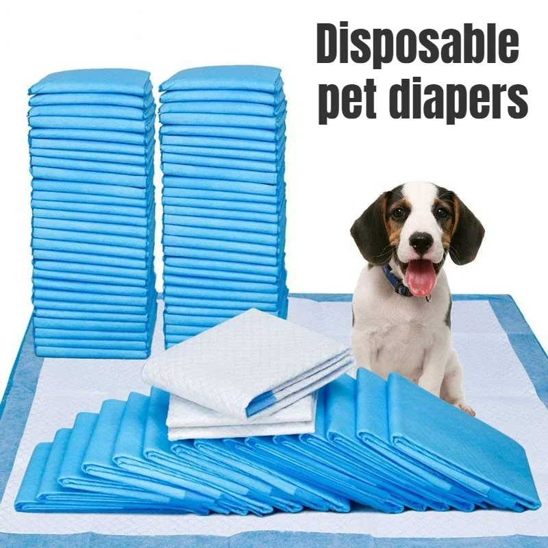 

20/40/100PCS Disposable Diapers Dog Cat Toilet Training Mats Quick Drying Absorbent Cage Mats Pet Cleaning Products Bedding Aseo