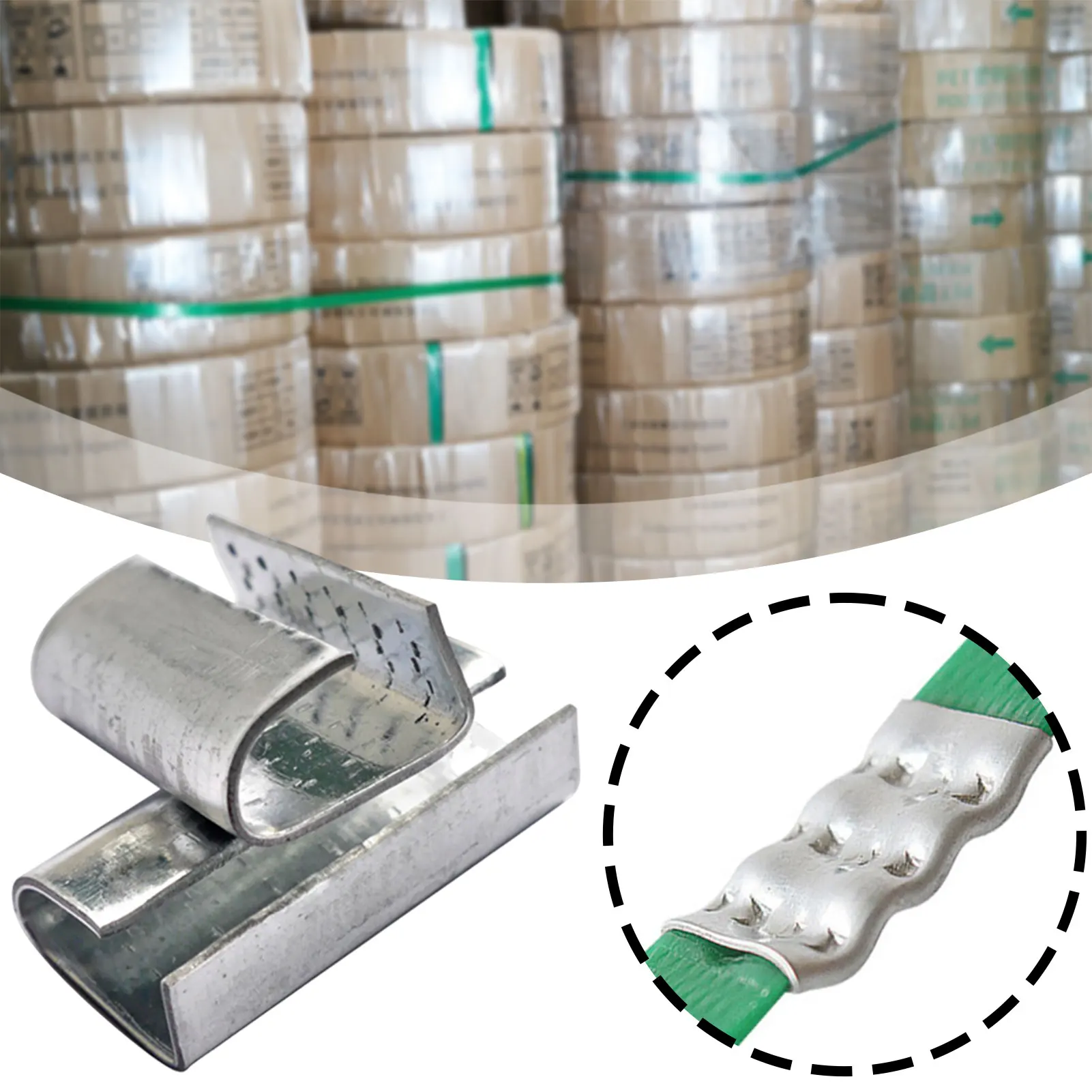 

Plastic Poly Strapping Metal Buckle Effortless Manual Application For PET Strapping