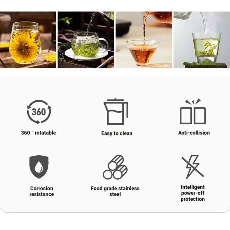 Новинка 2023 года, бытовой чайник объемом 1700 мл с внутренним горшком из нержавеющей стали 304, автоматическим отключением для чайника с горячей водой