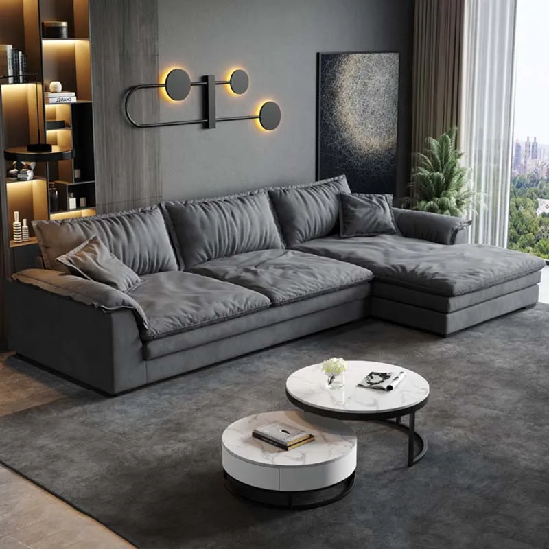 Sectional Fabric Sofas Living Room Lounge Nordic Corner Sofa Modern Elegant Sofa Sala De Estar De Luxo Luxury Furniture