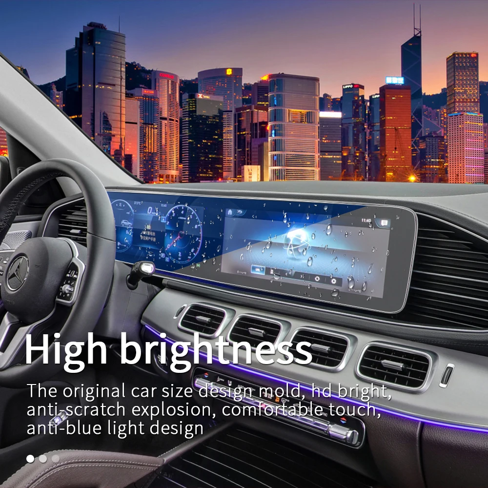 Navigation film for Mercedes GLE W167 tempered glass V167 lcd protective film G W464 gls x167 S W222 E W213 CLS W257 accessories