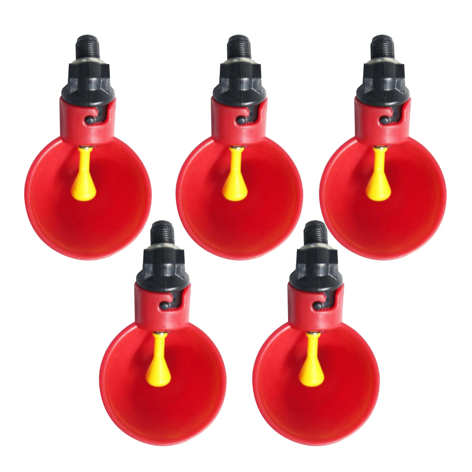 Bebederos de agua para aves de corral, 5 piezas, bebederos automáticos para pollos y gallinas, comedero para jaula, montaje colgante, suministros para animales de granja