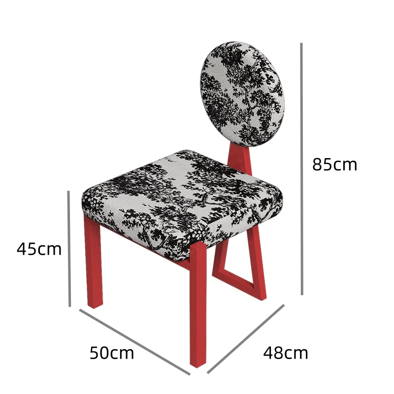 Vintage Hotel Lobby Upholstered Accent Chair Mid-Century Modern Dopamine Style Convertible Lounge Seat for Dining Vanity Stool