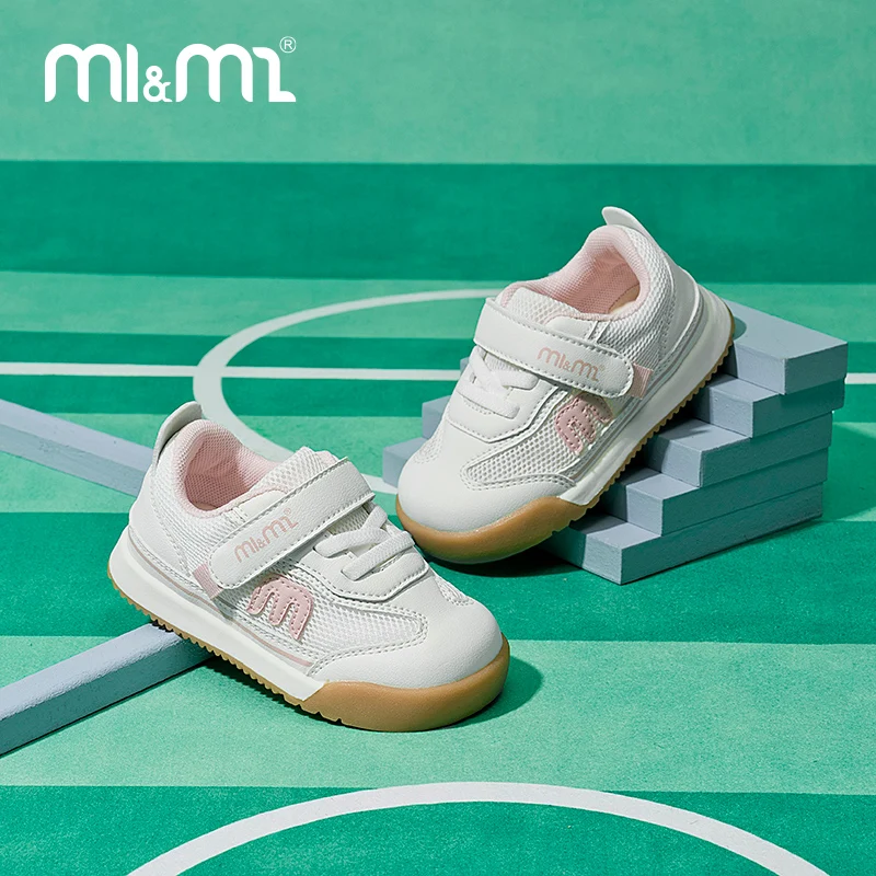 M1&M2 Summer Kids Sports Sandals Green White Breathable Mesh Boys Girls Soft Non-Slip Toddler Baby Breathable Footwear