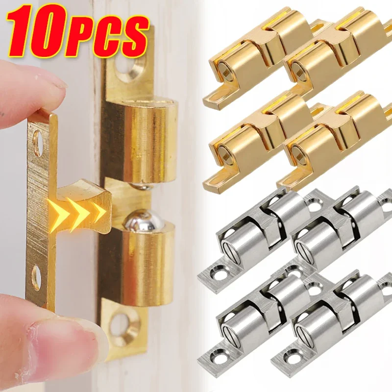 Double Spring Steel Ball Catch Latch Furniture Door Closer Adjustable Catch Latches Furniture Cupboard Cabinet Locks Wholesale