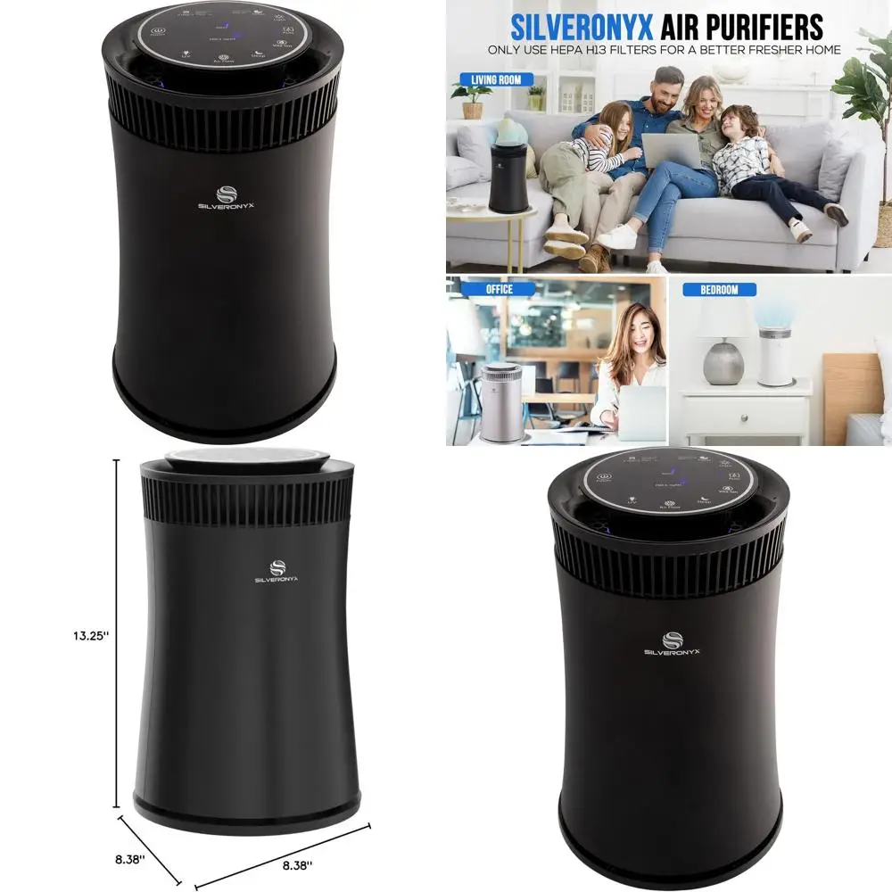 

Очиститель воздуха HEPA 5-в-1 для больших помещений, охватывает площадь 500 кв. футов, идеально подходит для устранения аллергенов, шерсти животных, дыма, пыли и запахов, тихая работа.