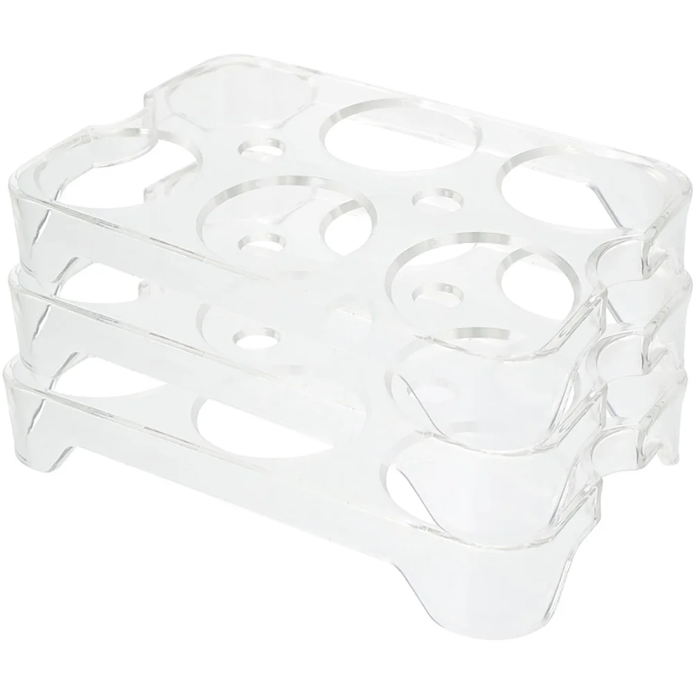 

3pcs Holder Storage Fridge Trays Racks St s Egg St s Brackets Transparent PP Material Kitchen Home Supplies
