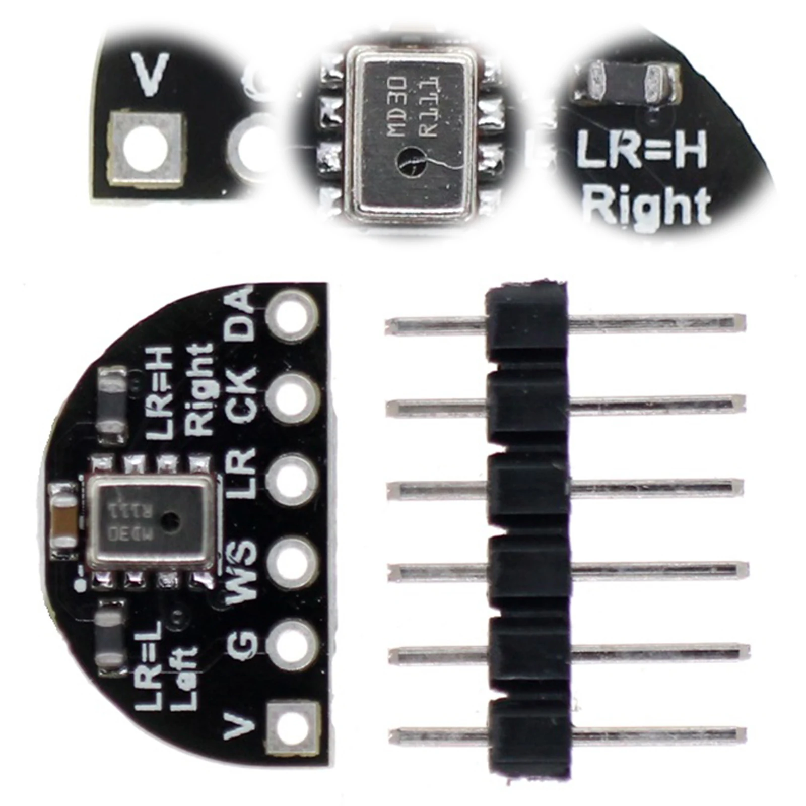 Omnidirectional I2S Microphone Module High Sensitivity SNR 64dB Low Noise -26dBFS for Sipeed Maix 1.6V-3.6V
