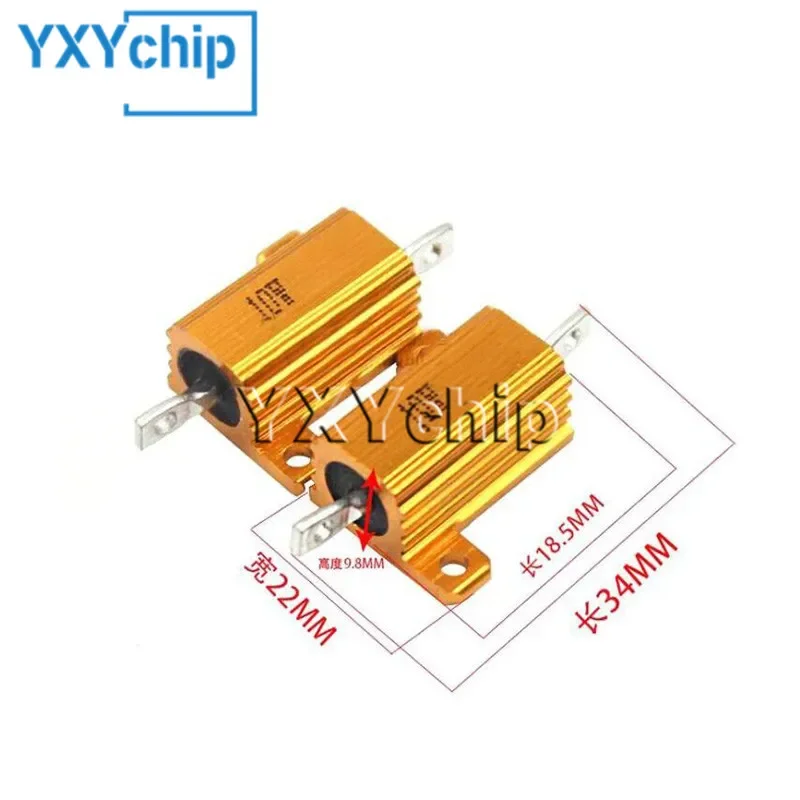 1PcS RX24 25W Aluminum Power Metal Shell Case Wirewound Resistor 820R 910R 1K 1.5K 1.8K 2K 2.2K 2.4K 2.5K 2.7K3K 3.3K 3.6K R Oh image 6