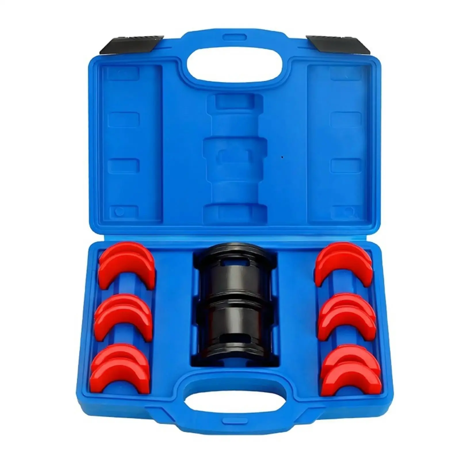 Professional Motorcycle Seal Installer Steel Fork Oil Seal Tool Set with Red Adapters and Cylinder Driver for Workshop Use