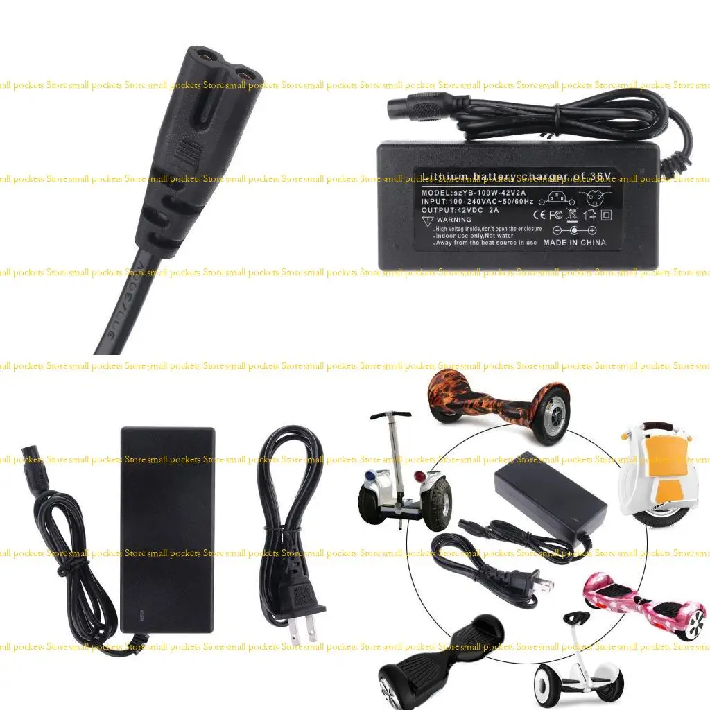 

R1WD Адаптер зарядного устройства 42 В 2 А 3-контактный линейный разъем для спортивных модов Pocket