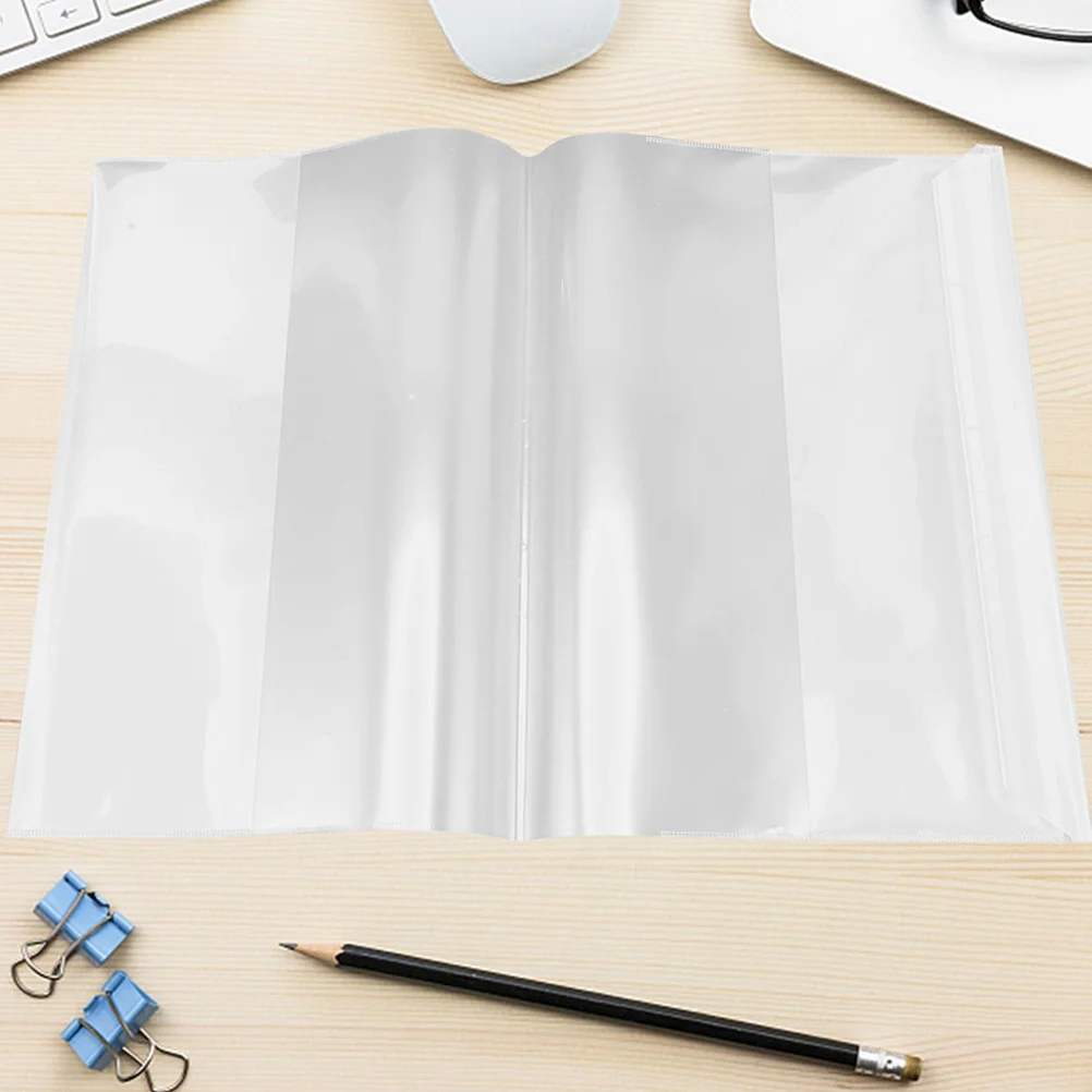 20 piezas cubiertas de libros transparentes funda de plástico transparente cubierta protectora reutilizable para libros de texto cuadernos estudiantes amantes
