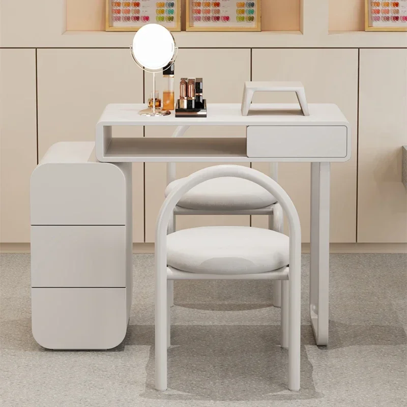 클리너 뷰티 네일 테이블 럭셔리 현대 메이크업 전문 테이블 드레싱 화이트 테이블 손톱 매니큐어 매니큐어 살롱 가구
