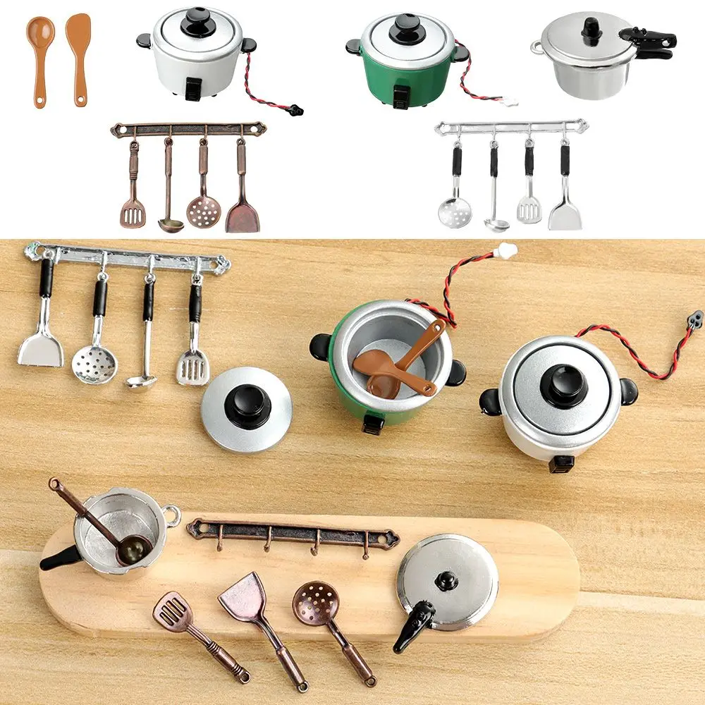 Neue Löffel Topf Spachtel Miniatur Kochgeschirr Mini Besteck Set Kochgeschirr Puppe Zubehör Simulation