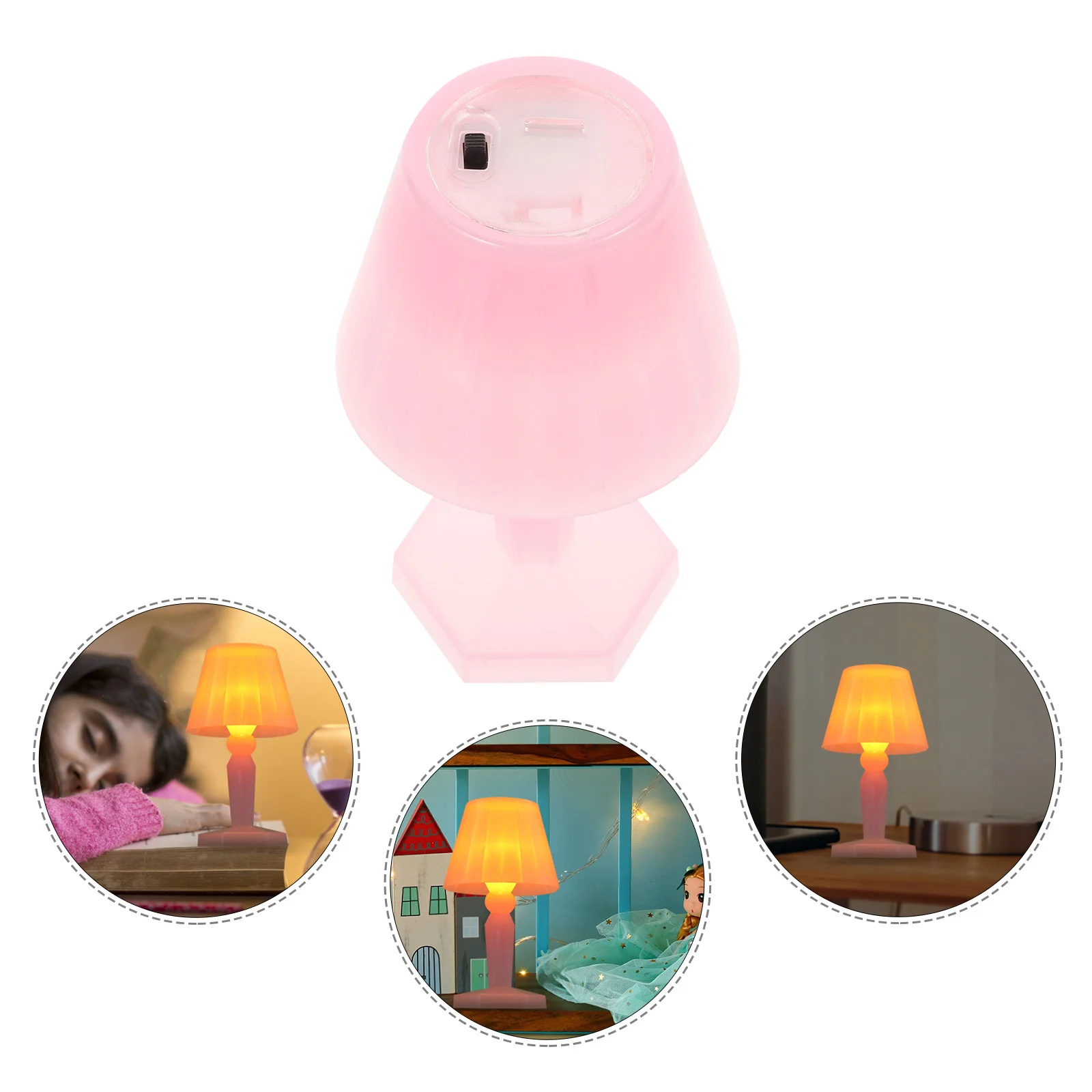 

Macaron Night Light Miniature Desk Lamp For Mini House Decor Micro Landscape Lighting Table Light Decor Simulation Lamp