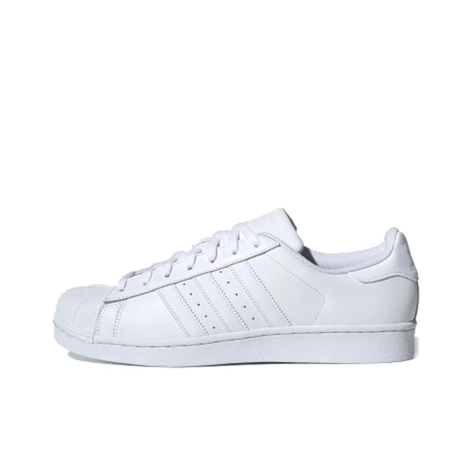 Adidas Originals Superstar Foundation Coverage Lightweight Low top Skateboard Shoes Unisex Pure White B27136