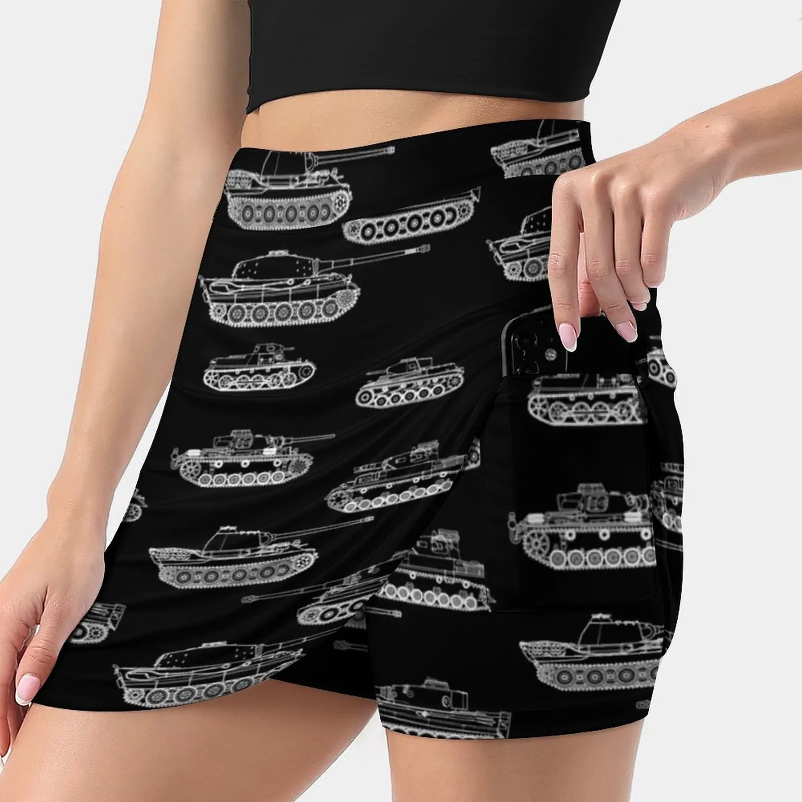 German Panzers Of Wwii Women's skirt Mini Skirts A Line Skirt With Hide Pocket Icon Ww2 World War Two Modelling Wargaming 1940S