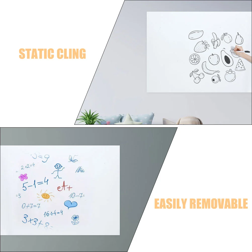 1 مجموعة 1 مجموعة ثابت تتشبث السبورة ملصق 45X60 سنتيمتر ورقة المسح الجاف لرسم الكتابة الفصول الدراسية مكتب المنزل قابلة لإعادة الاستخدام #4