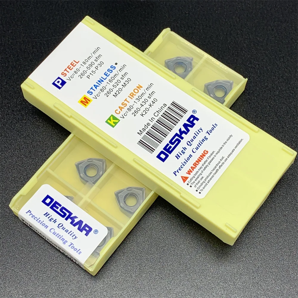 Deskar 100% originale WNMU060508 WNMU060508EN-GM LF6018 inserto per fresatura ad alimentazione rapida esagonale a doppia faccia da 90 gradi