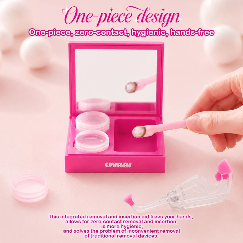 UYAAI Sweet Care Kit Soft Silicone Material Integrated Storage Wearing Tool Eyes Opener Lightweight And Portable Enlarged Lens