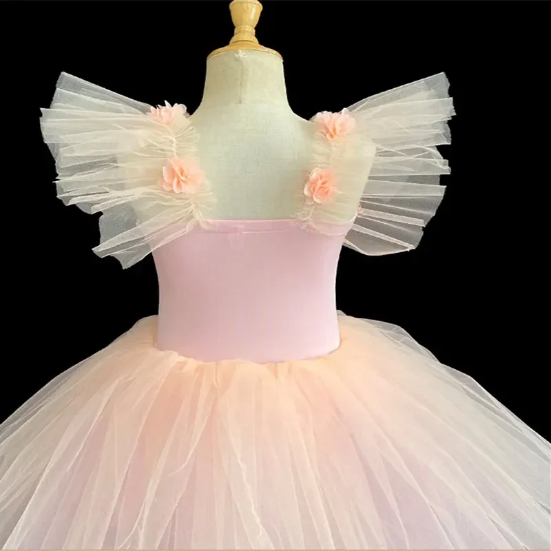 

Professional Romantic Tutu Long Tulle Tutus Ballet Dress Women Girls Ballerina Party Dress Children Ballet Dance Costumes