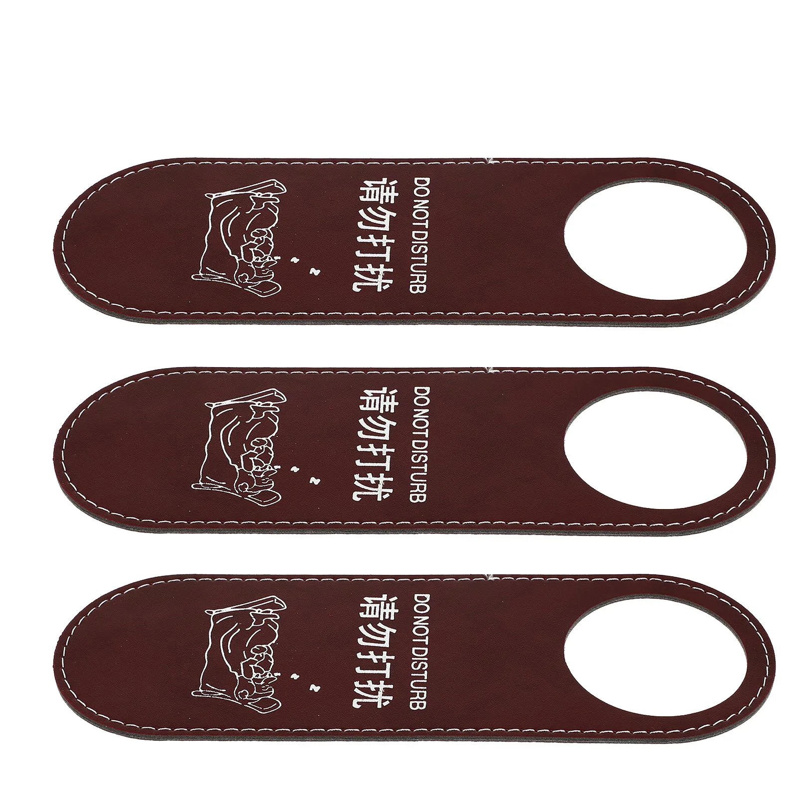 

3Pcs No Disturb Door Hanging Ornaments Mini Pendants Double Sided Creative Design for Hotel Home Party Decoration