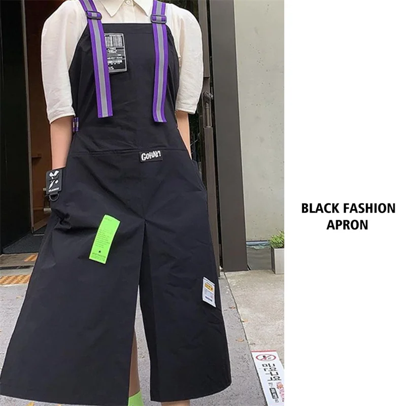 Waterproof Apron for Asia Women and Men, Coffee Shop, Hairdresser, Slit Overall, Chef, Adjustable, Nail Salon, Trendy, Beauty