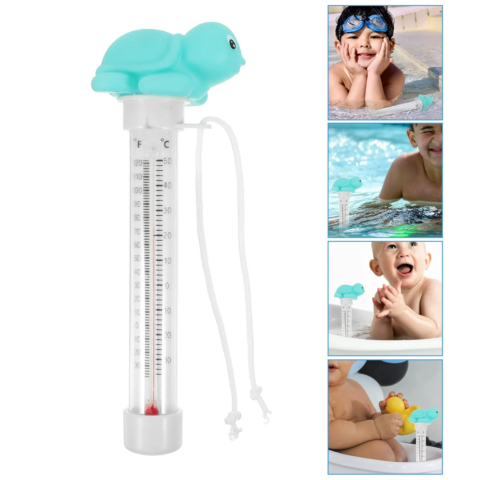

Pool Floating Thermometer Celsius Fahrenheit Display Fast Accurate Water Temperature Measuring Tool for Swimming Pools Spas