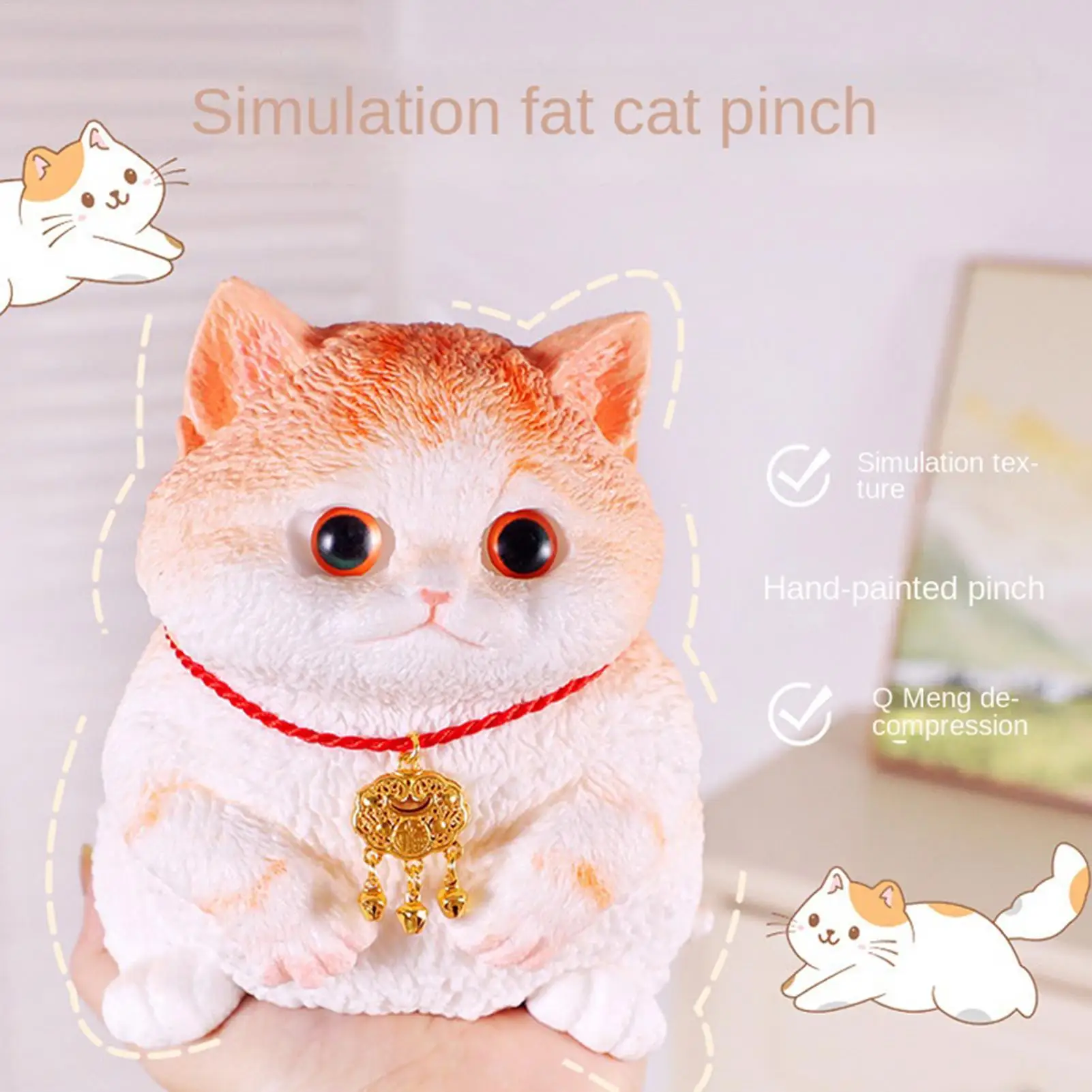 Sensory Squeeze Toy Realistic Silicone Cat Shape Funny Party Favors Kids Relaxing Fidget Toys For Classroom Prize Stocking