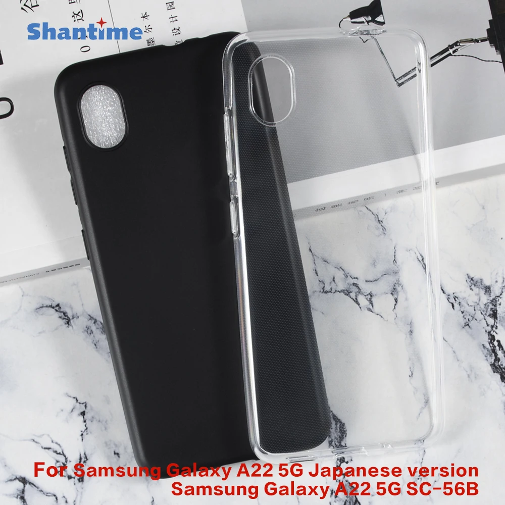 Case for Samsung Galaxy A22 5G Japanese version TPU Shockproof Rubber Cover Protective Flexible Shell for Galaxy A22 5G SC-56B