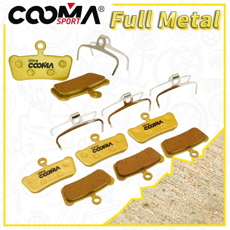 4 Pairs, Bicycle Disc Brake Pads for SRAM MTB G2/GUIDE, AVID TRAIL Calipers, Ultra Class, Full Metal