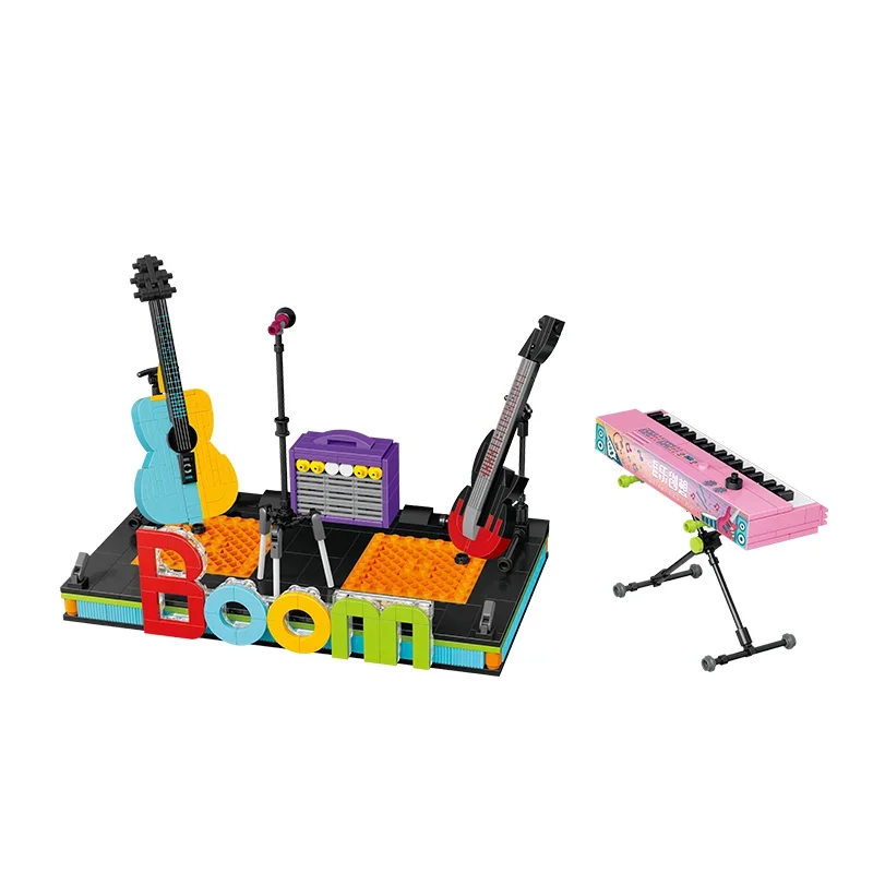 Boom Musical Instrument Building Blocks Set - Play Drums, Keyboards & Rock with Mini Music Brick Toys