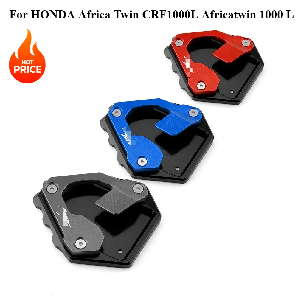 

For HONDA Africa Twin CRF1000L Africatwin 1000 L Motorcycles Side Stand Enlarger Plate Kickstand Extension Pad & Tire Valve Cap