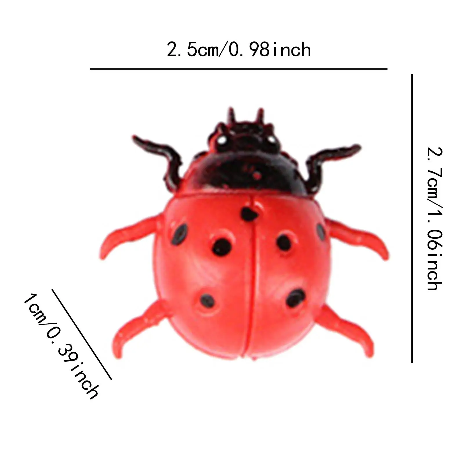 Cute Animal Fridge Magnet Art PVC Ladybug Refrigerator Decorations for Household Office Kitchen Cabinet and Door
