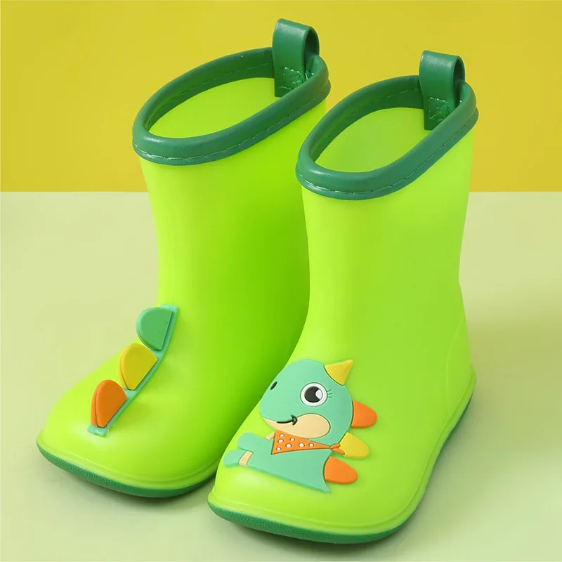 2024 HOT Children Shoes Toddler Infant Kids Baby Boys Girls PVC Rain Boots Waterproof Non-Slip Shoes Kids Shoes Bota Infantil