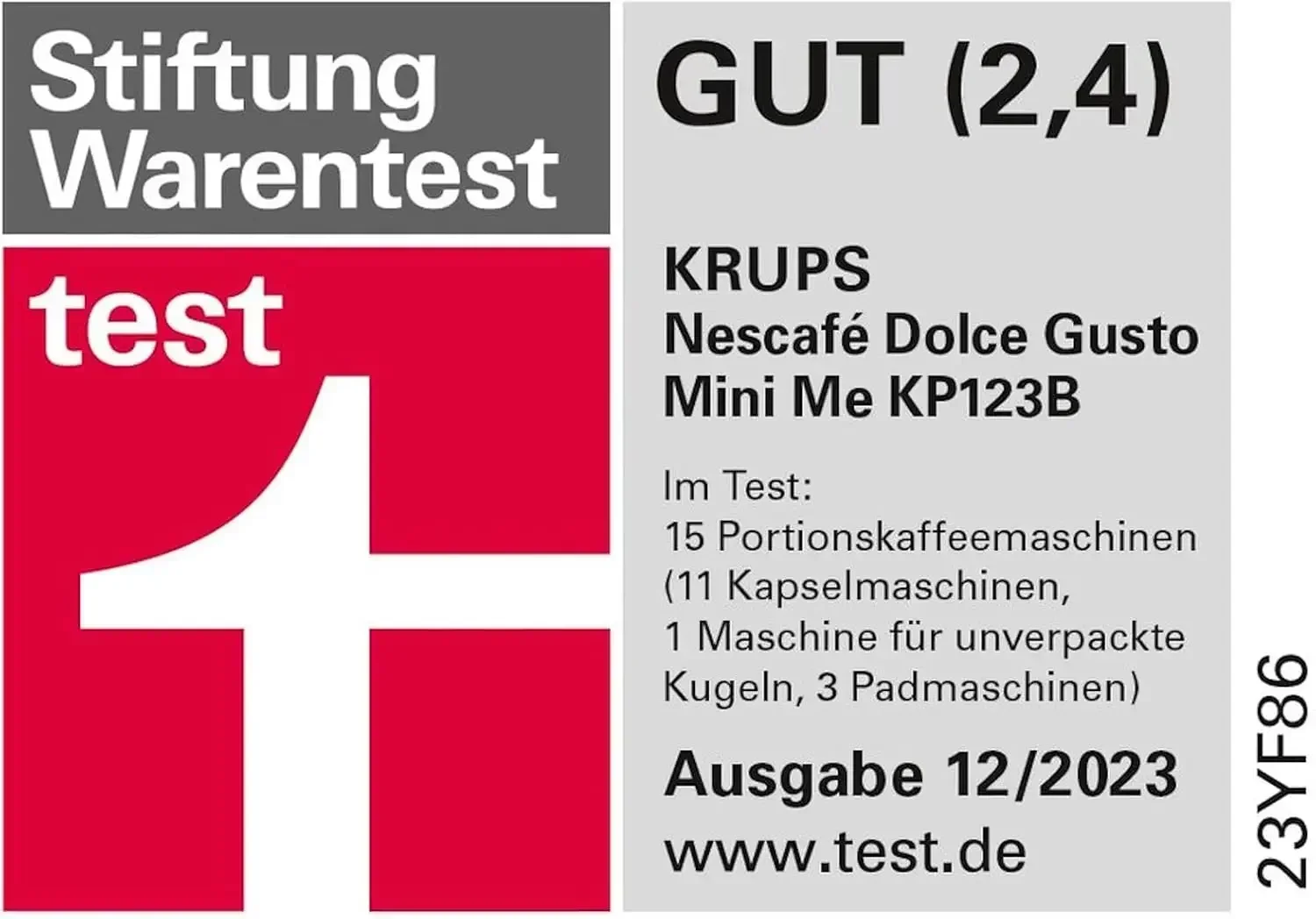 NESCAFÉ DOLCE GUSTO MINI ME من KRUPS باللون الرمادي القطبي الشمالي/ schwarz Automatche Kaffeekapselmaschine