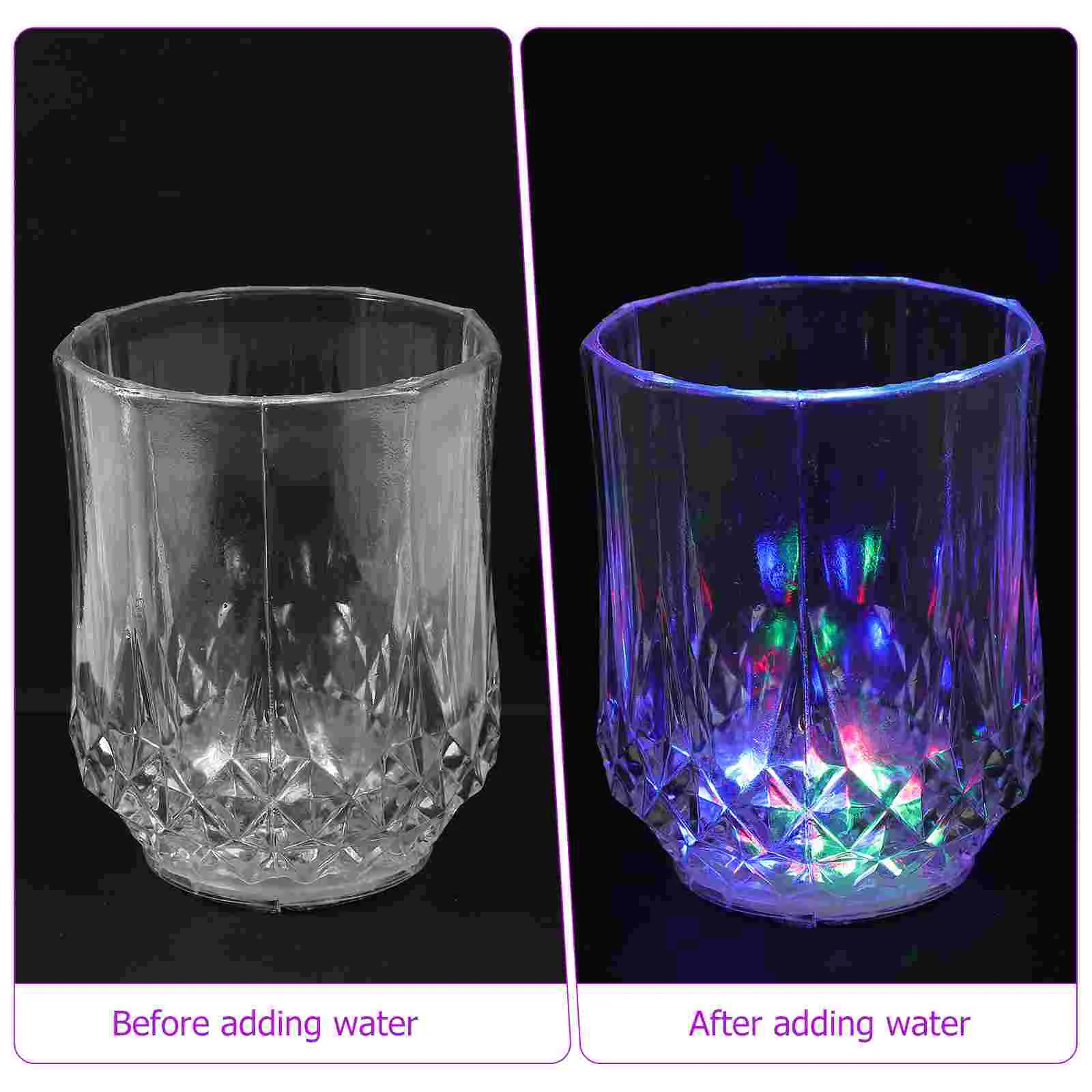 2 Pcs Glowing Pineapple Cup Water Glasses Cocktail Plastic Drinking Bar Use Beverage Luminous Creative