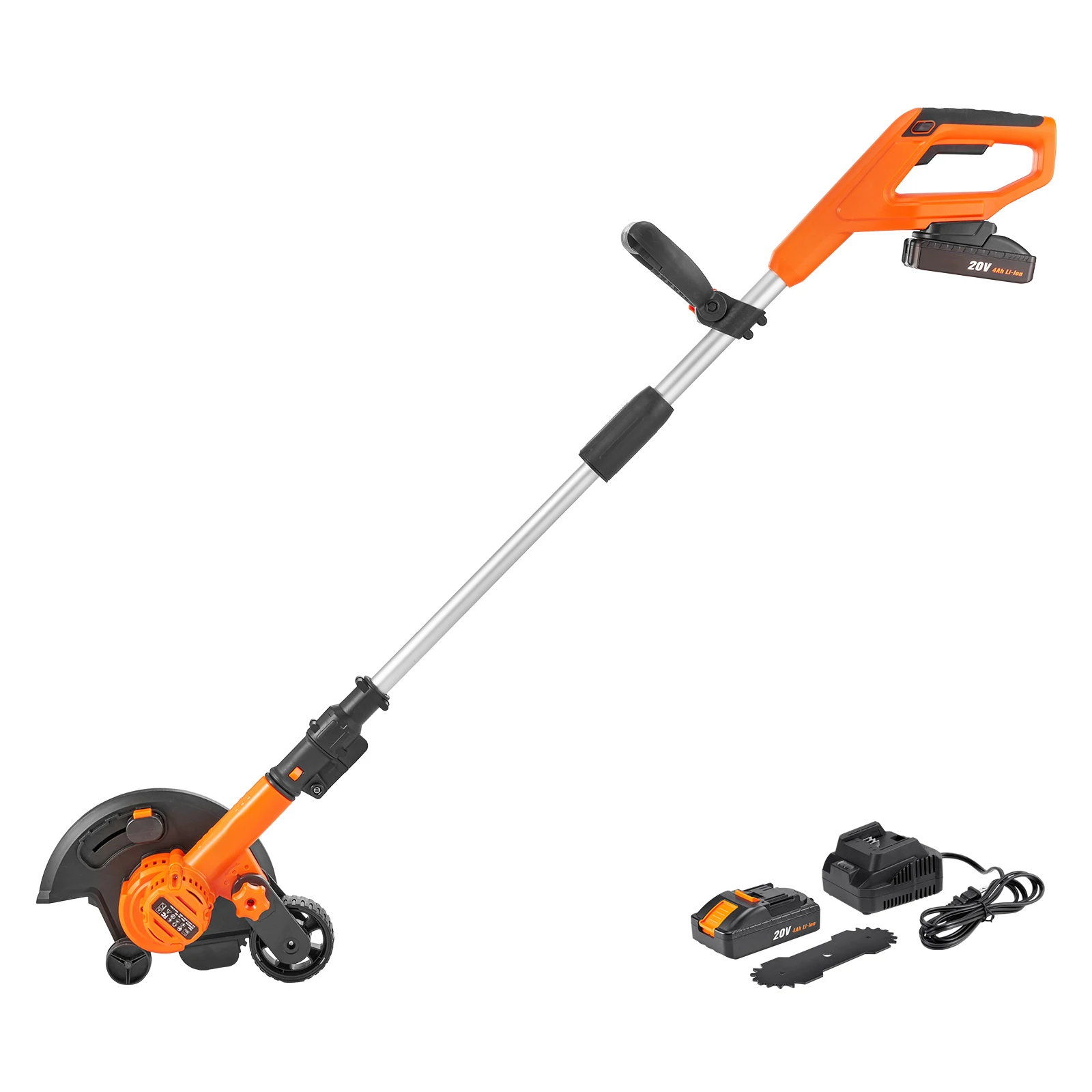 VEVOR Lawn Edger 20 V Battery Powered 9-inch 3-Position Blade Depth for Lawns Driveways Borders and Sidewalk Edges