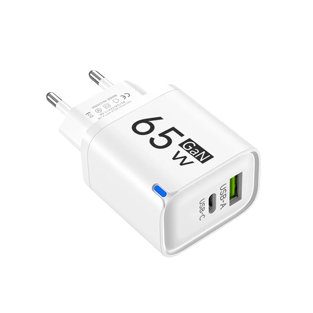 

GaN Charger 65W USB C Quick Charge PD Type C QC 3.0 Fast Charging for iPhone 16 Pro Max Xiaomi Huawei Mobile Phone Wall Adapter