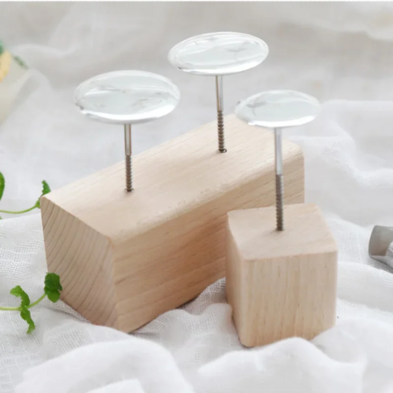 Wood Holder For Cake Ice Cream Cake Flower Nails Stand Tool Fondant Cake Decorating Tray Cream Transfer Baking Pastry Tool