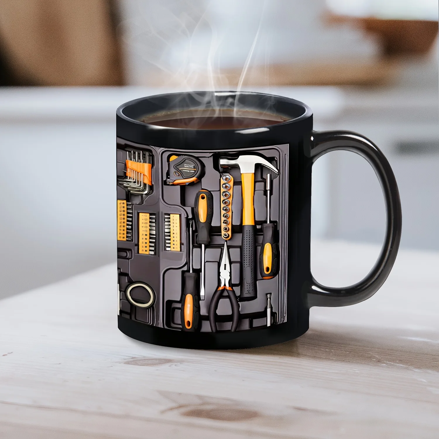 Cross border cup creative trend toolbox, water cup, light, high-end feeling with handle, 3D large coffee cup