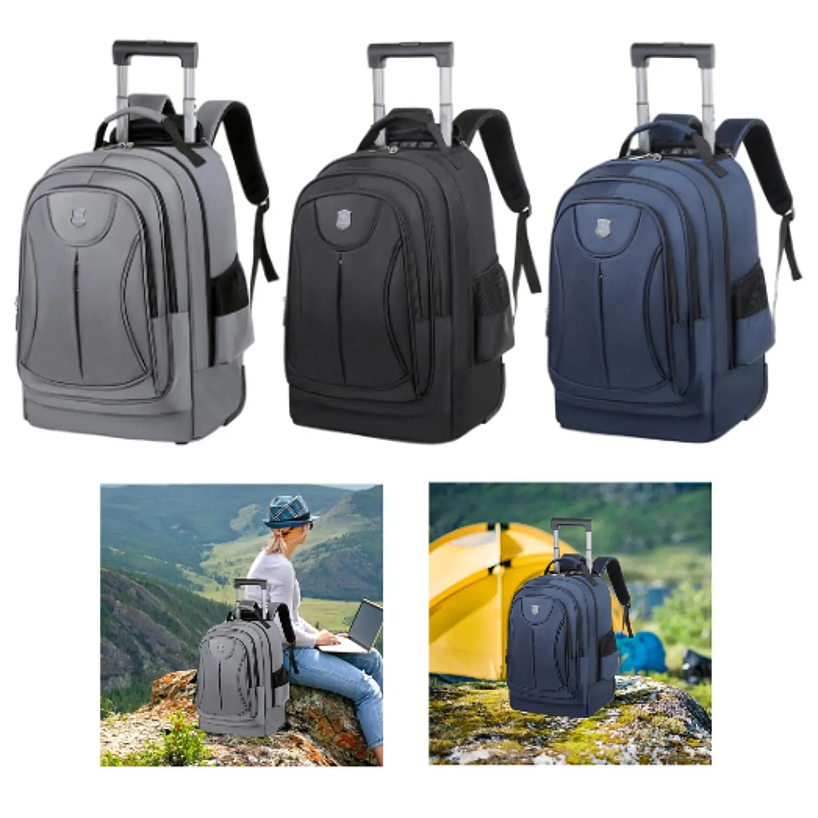 

Travel Backpack with Wheels Wheeled Backpack for Business Women Men
