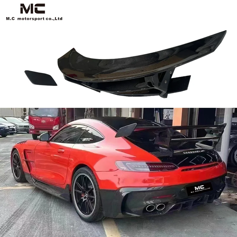 For Benz Amg GT GTS GTR Rear Tail Wings BS Style Real Carbon Fiber Rear Spoiler Rear Wing Body Kit Retrofit accessories