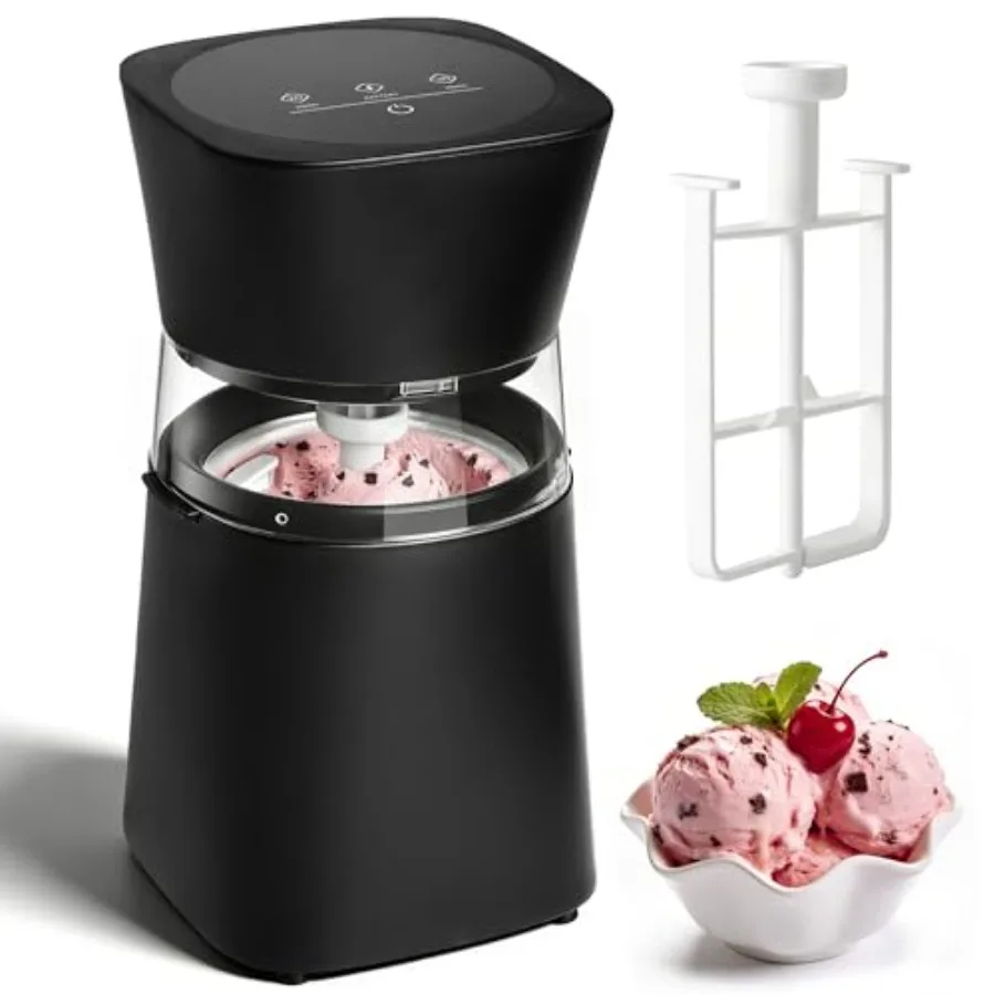 

Электрическая машина для приготовления мороженого, джелато, сорбета и замороженного йогурта, мини-аппарат с низким уровнем шума, легко чистится