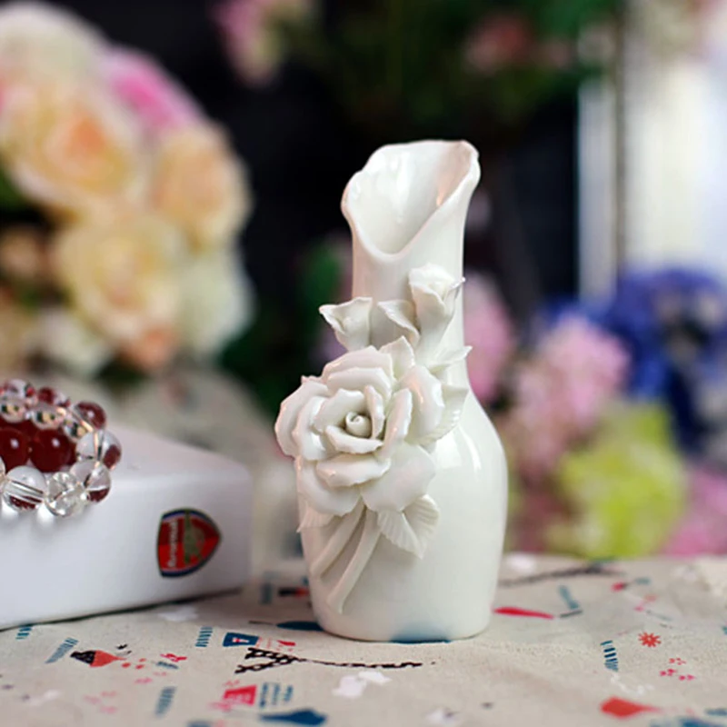 Modern fashion Home Furnishing small ceramic vases flower desk accessories crafts vase flowerpot